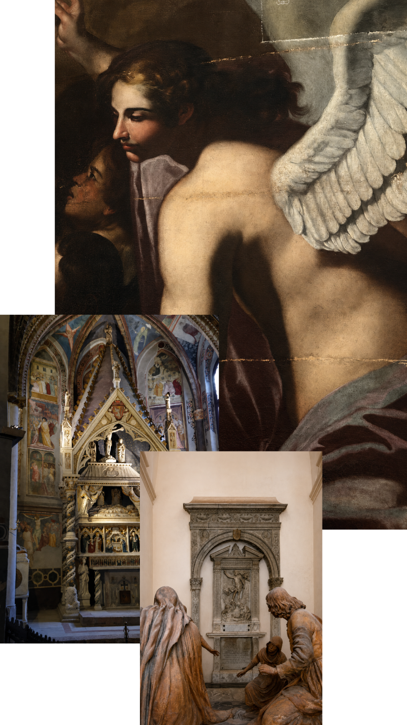 Collage del patrimonio artistico napoletano